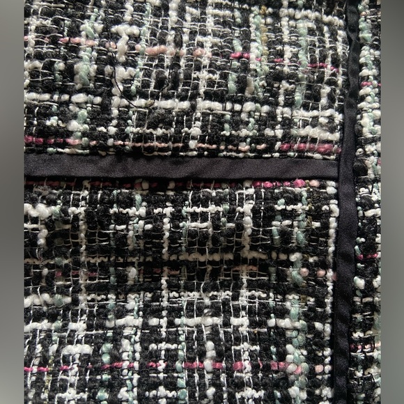 LOFT Tweed Skirt with Pops of Turquoise and Pink - Picture 4 of 5